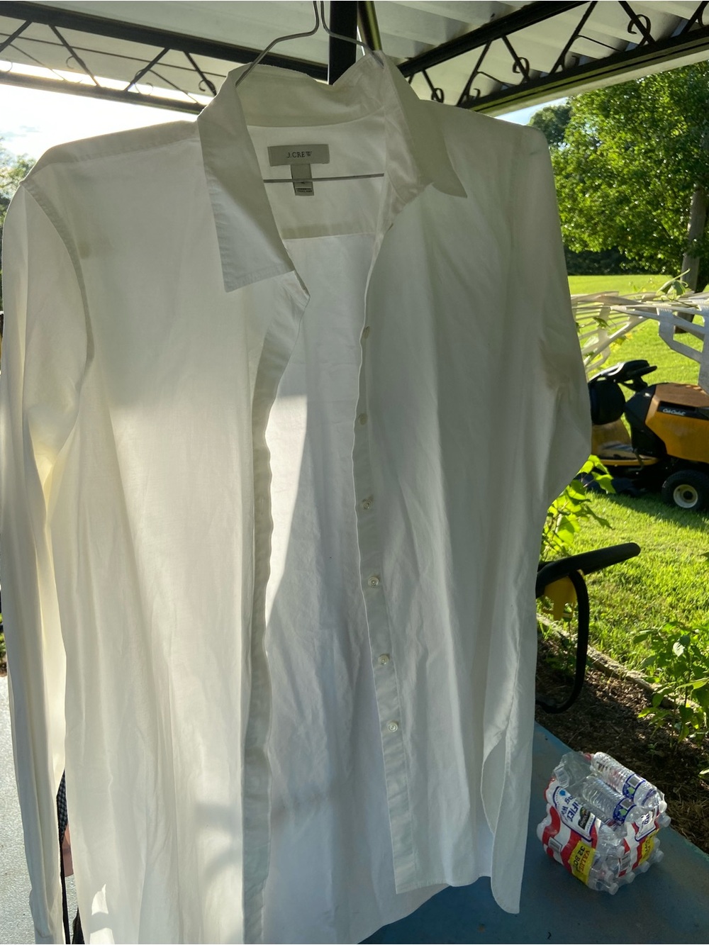 J. Crew women’s White Long-Sleeve Button-Up Dress Shirt